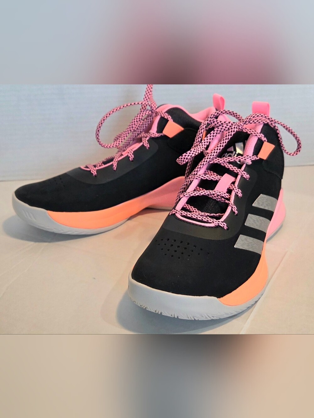 adidas Cross 'Em Up 5 Wide J 'Black Beam Pink' Size 6 US